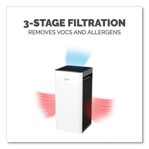 Image of Fellowes® AeraMax SV Air Purifier, 1,500 sq ft Room Capacity, White/Black