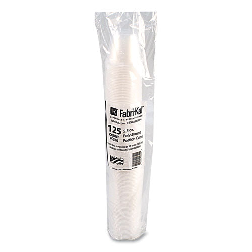 Image of Fabri-Kal® Portion Cups, 5.5 oz, Plastic, Translucent, 125/Sleeve, 20 Sleeve/Carton