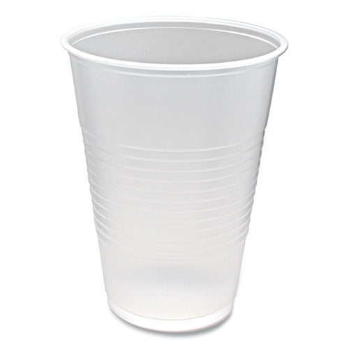 Image of Fabri-Kal® RK Ribbed Cold Drink Cups, 10 oz, Plastic, Clear, 100/Sleeve, 25 Sleeves/Carton