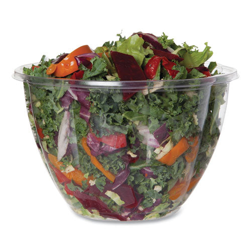 Image of Eco-Products® Salad Bowls, 48 oz, 6.69" Diameter x 4.38" h, Clear, Plastic, 300/Carton