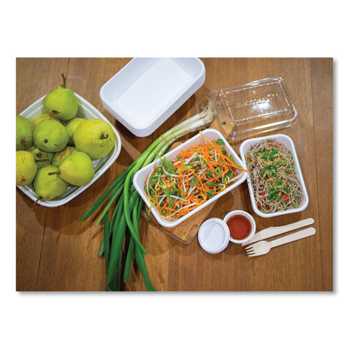 Image of Eco-Products® WorldView 100% Recycled Content Lid, 7.5 x 5 x 1.6, Clear, Plastic, 400/Carton
