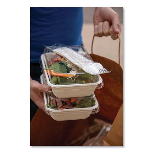 Image of Eco-Products® WorldView 100% Recycled Content Lid, 7.5 x 5 x 1.6, Clear, Plastic, 400/Carton
