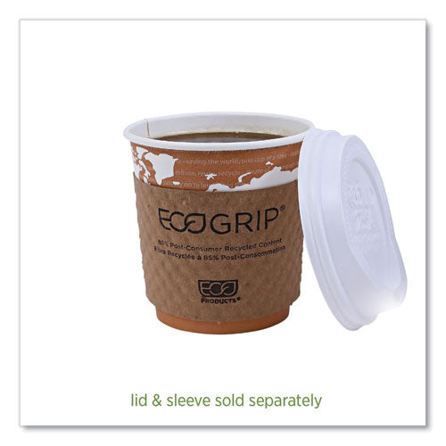 Image of Eco-Products® World Art Renewable and Compostable Hot Cups, 10 oz, Paper, Gray, 50/Pack, 20 Packs/Carton