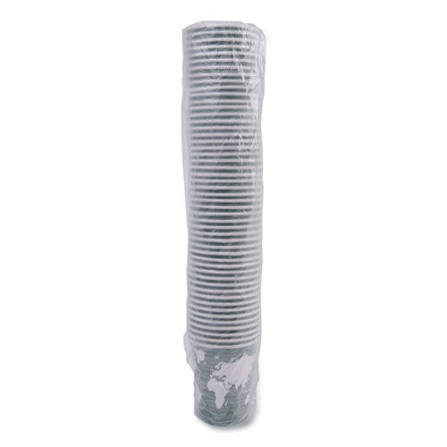 Image of Eco-Products® World Art Renewable and Compostable Hot Cups, 12 oz, Paper, Gray, 50/Pack, 20 Packs/Carton