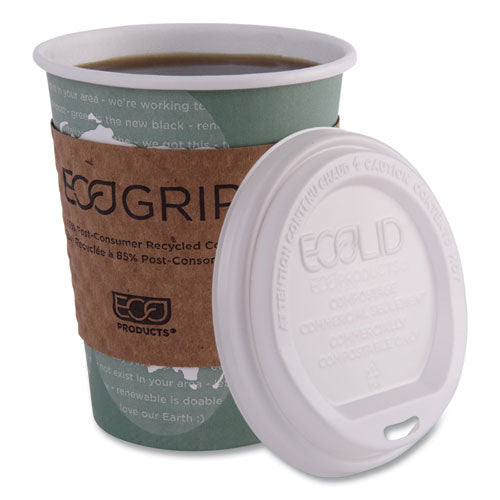 Image of Eco-Products® World Art Renewable and Compostable Hot Cups, 12 oz, Paper, Gray, 50/Pack