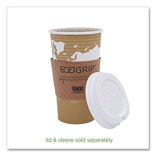 Image of Eco-Products® World Art Renewable and Compostable Hot Cups, 20 oz, Paper, Brown/White, 50/Pack, 20 Packs/Carton