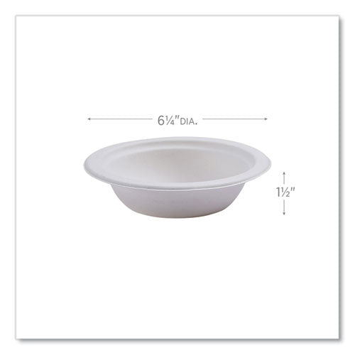 Image of Eco-Products® Vanguard Renewable And Compostable Sugarcane Bowls, 12 Oz, White, 1,000/carton