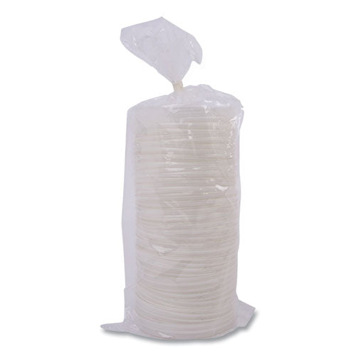 Image of Eco-Products® World Art PLA-Laminated Soup Container Lids, For 12 oz to 32 oz Containers, White, Plastic, 50/Pack, 10 Packs/Carton