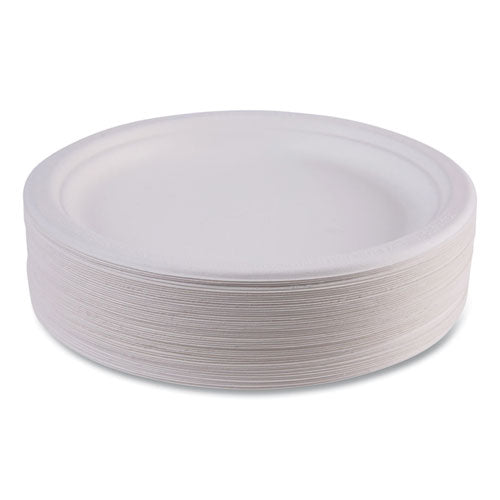 Image of Eco-Products® Vanguard Renewable And Compostable Sugarcane Plates, 9" Dia, White, 500/carton