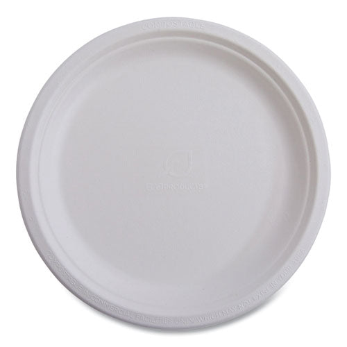 Image of Eco-Products® Vanguard Renewable And Compostable Sugarcane Plates, 6" Dia, White, 1,000/carton
