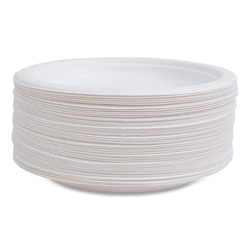 Image of Eco-Products® Vanguard Renewable And Compostable Sugarcane Plates, 6" Dia, White, 1,000/carton