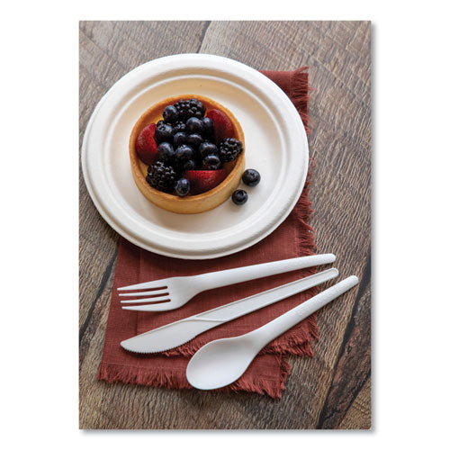 Image of Eco-Products® Vanguard Renewable And Compostable Sugarcane Plates, 6" Dia, White, 1,000/carton