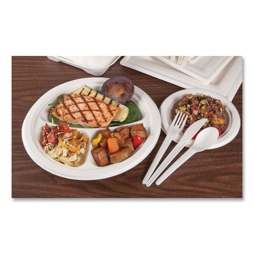 Image of Eco-Products® Vanguard Renewable And Compostable Sugarcane Plates, 6" Dia, White, 1,000/carton