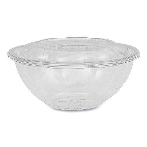 Image of Eco-Products® Renewable and Compostable Salad Bowls with Lids, 24 oz, Clear, Plastic, 50/Pack, 3 Packs/Carton