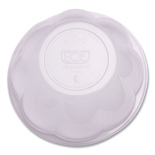 Image of Eco-Products® Renewable and Compostable Salad Bowls with Lids, 24 oz, Clear, Plastic, 50/Pack, 3 Packs/Carton