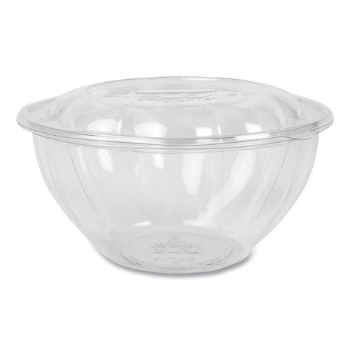 Image of Eco-Products® Renewable and Compostable Salad Bowls with Lids, 32 oz, Clear, Plastic, 50/Pack, 3 Packs/Carton