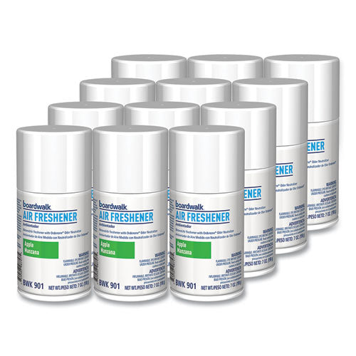 Image of Boardwalk® Metered Air Freshener Refill, Apple Harvest Scent, 7 oz Aerosol Spray, 12/Carton