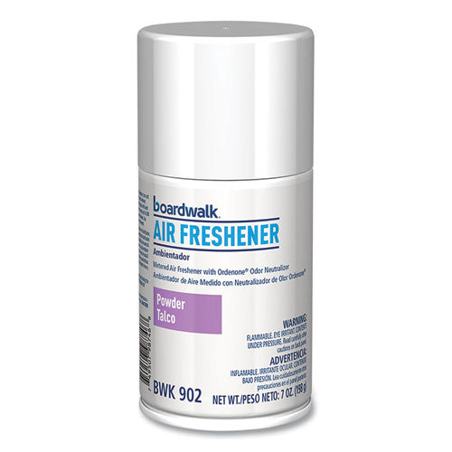 Image of Boardwalk® Metered Air Freshener Refill, Powder Mist Scent, 7 oz Aerosol Spray, 12/Carton