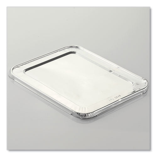 Image of HFA® Steam Table Pan Lids, Full Curl Edge, Fits Half-Size Pan, 0.62" Deep, 11.16 x 12.75, 100/Carton