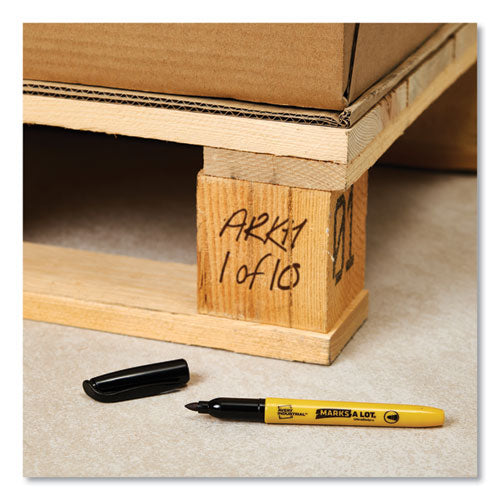 Image of Avery® MARKS A LOT UltraDuty Permanent Markers, Fine Bullet Tip, Black 12/Box