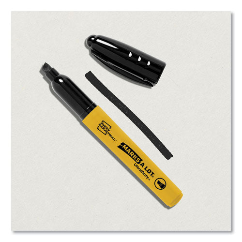 Image of Avery® MARKS A LOT UltraDuty Permanent Markers, Medium Chisel Tip, Black, 12/Box