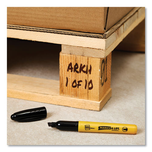 Image of Avery® MARKS A LOT UltraDuty Permanent Markers, Medium Chisel Tip, Black, 12/Box