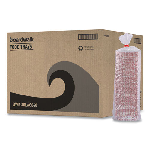 Image of Boardwalk® Paper Food Baskets, 6 oz Capacity, 3.78 x 4.3 x 1.08, Red/White, 1,000/Carton