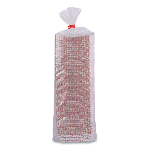 Image of Boardwalk® Paper Food Baskets, 6 oz Capacity, 3.78 x 4.3 x 1.08, Red/White, 1,000/Carton