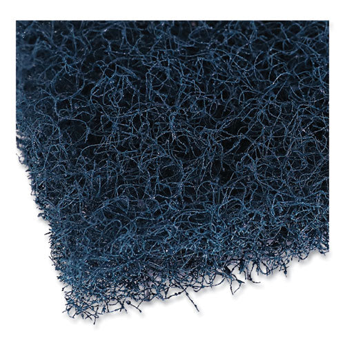 Image of Boardwalk® Extra Heavy-Duty Scouring Pad, 3.5 x 5, Dark Blue, 20/Carton