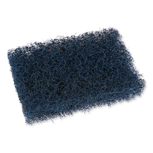 Image of Boardwalk® Extra Heavy-Duty Scouring Pad, 3.5 x 5, Dark Blue, 20/Carton