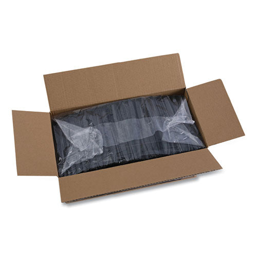 Image of Boardwalk® Heavyweight Polystyrene Cutlery, Knife, Plastic, Black, 1,000/Carton