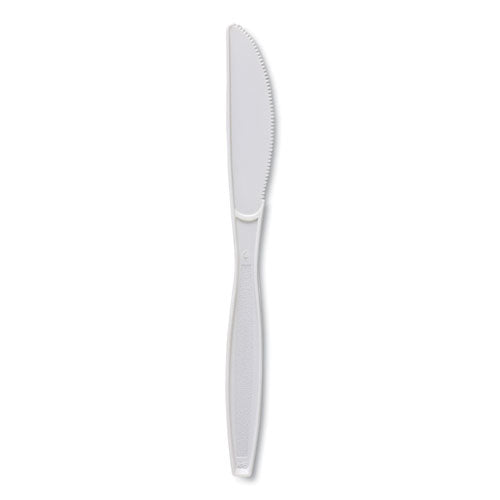 Image of Boardwalk® Heavyweight Polypropylene Cutlery, Knife, Plastic, White, 1,000/Carton