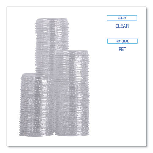 Image of Boardwalk® Souffle/Portion Cup Lids, Fits 1 oz Portion Cups, Plastic, Clear, 2,500/Carton