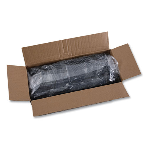 Image of Boardwalk® Heavyweight Polystyrene Cutlery, Spoon, Plastic, Black, 1,000/Carton