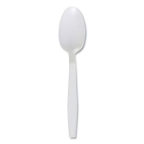 Image of Boardwalk® Heavyweight Polypropylene Cutlery, Spoon, Plastic, White, 1,000/Carton