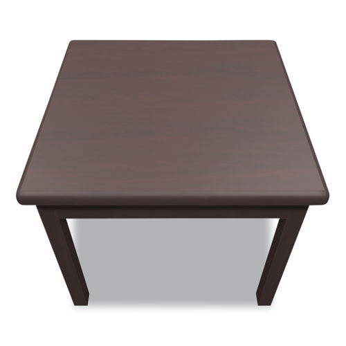 Image of HON® Laminate Occasional Table, Square, 24w X 24d X 20h, Mahogany