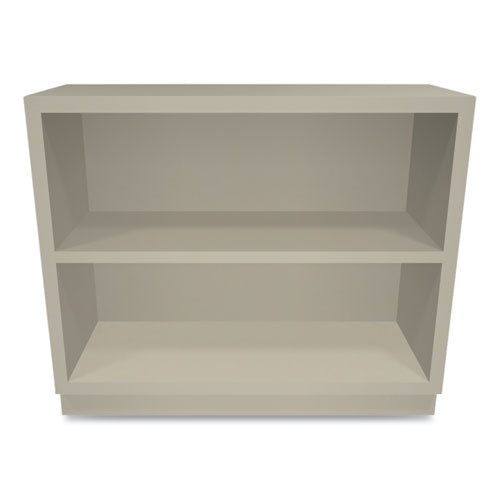 Image of HON® Metal Bookcase, Two-Shelf, 34.5w x 12.63d x 29h, Putty