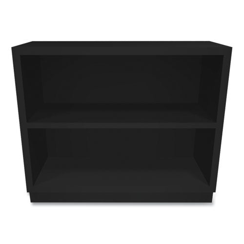 Image of HON® Metal Bookcase, Two-Shelf, 34.5w x 12.63d x 29h, Black