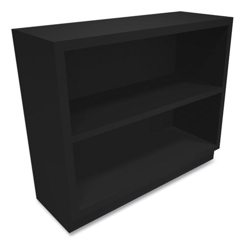 Image of HON® Metal Bookcase, Two-Shelf, 34.5w x 12.63d x 29h, Black
