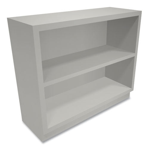 Image of HON® Metal Bookcase, Two-Shelf, 34.5w x 12.63d x 29h, Light Gray