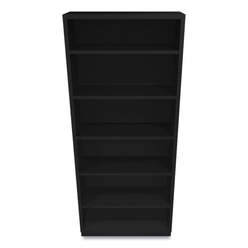 Image of HON® Metal Bookcase, Six-Shelf, 34.5w x 12.63d x 81.13h, Black