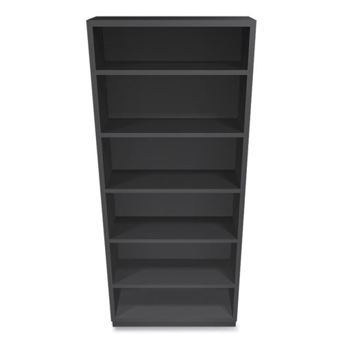 Image of HON® Metal Bookcase, Six-Shelf, 34.5w x 12.63d x 81.13h, Charcoal