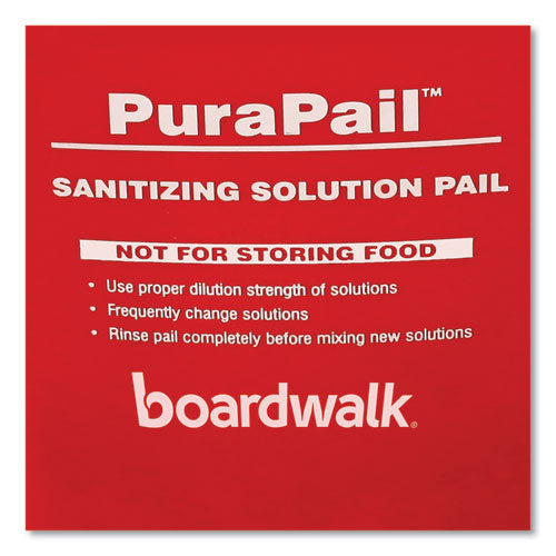 Image of Boardwalk® PuraPail, 6 qt, Polypropylene, Red/White