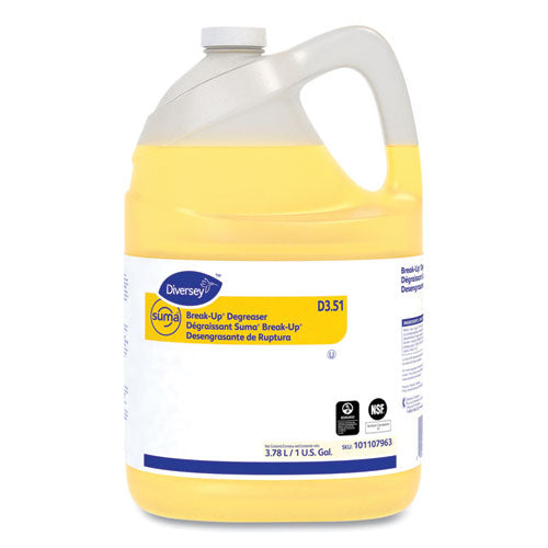 Image of Diversey Suma Break-Up Degreaser D3.51, Characteristic Scent, 1 gal Bottle, 4/Carton