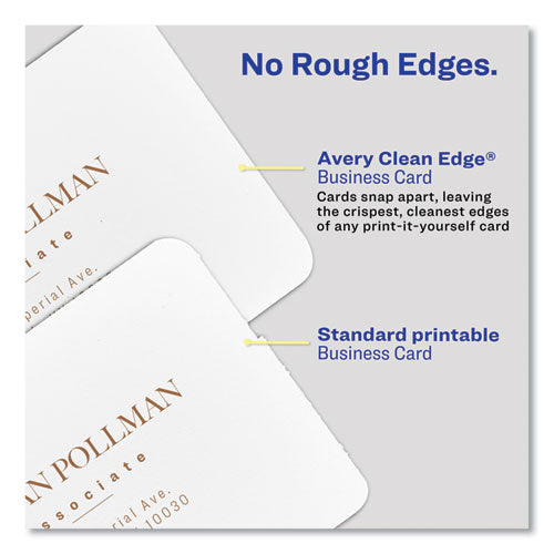 Image of Avery® Square Clean Edge Cards with Sure Feed Technology, Laser, 2.5 x 2.5, White, 180 Cards, 9 Cards/Sheet, 20 Sheets/Pack