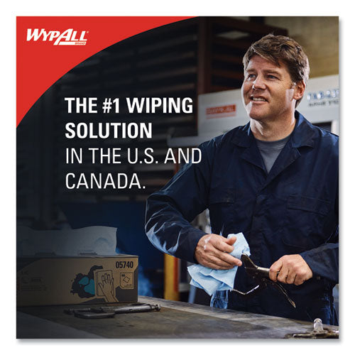 Image of WypAll® Power Clean X80 Heavy Duty Cloths, Jumbo Roll, 12.4 x 12.2, Red, 475 Wipers/Roll