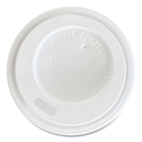 Image of Boardwalk® Hot Cup Lids, Fits 4 oz Hot Cups, Plastic, White, 1,000/Carton