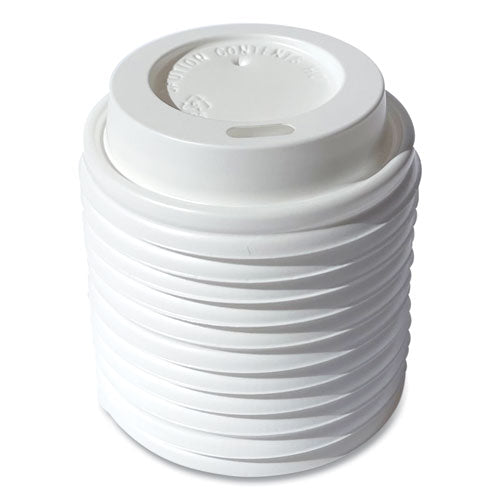 Image of Boardwalk® Hot Cup Lids, Fits 4 oz Hot Cups, Plastic, White, 1,000/Carton