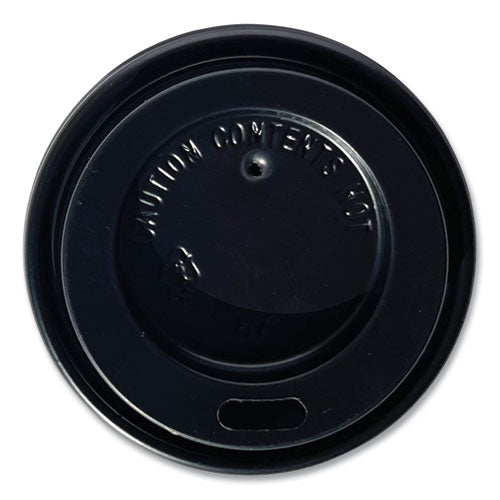 Image of Boardwalk® Hot Cup Lids, Fits 4 oz Hot Cups, Plastic, Black, 1,000/Carton