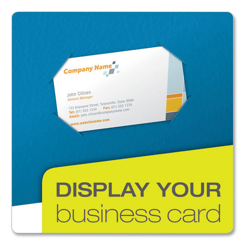 Image of Oxford Twin-Pocket Folder, Embossed Leather Grain Paper, 0.5" Capacity, 11 X 8.5, Light Blue, 25/box